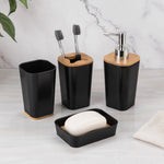 Adina bath accessory 4pc. set- black