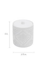 arabesque resin bath accessory 4pc. set- white