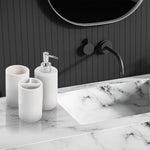Sedona Stone Bath Accessory Set White 4pcs